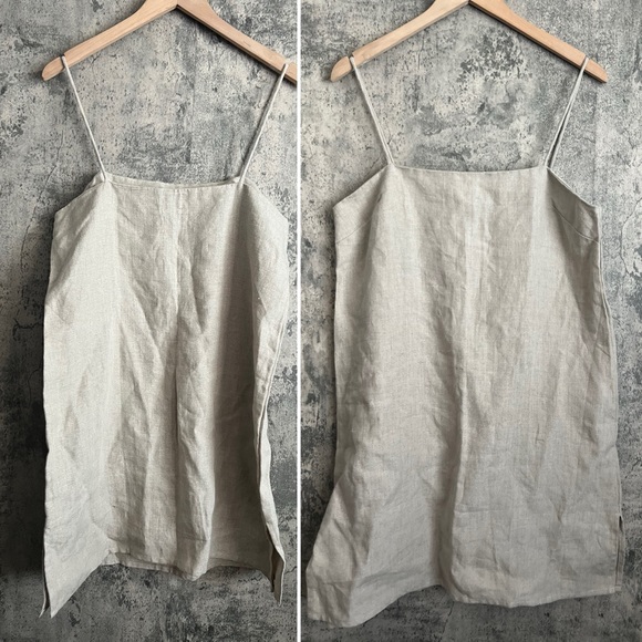 Simple Linen designer’s top tunic dress straps top - Picture 4 of 13